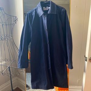 Topman Navy Blue Trench